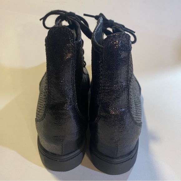 Beau+Ashe Glittery black mesh hi top sneakers size 11, like new. Sexy, club wear - Picture 5 of 14